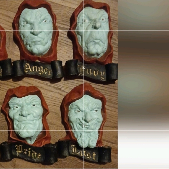 Design Toscano Handcrafted Seven Deadly Sins European-Style Wall Sculptures - Picture 1 of 15